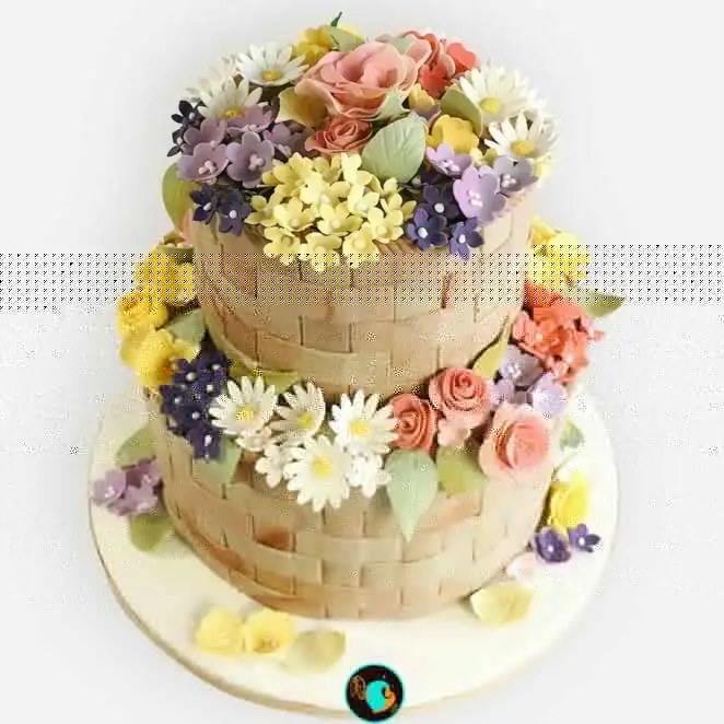 The spring baked goods are bursting with floral decorations and delight with colorful cream