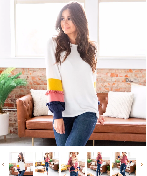 Clasina Ruffle Sleeve Top for $28.99 (was $54.99) 2 days only.