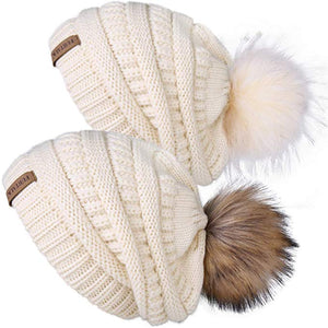 FURTALK Womens Winter Knit Slouchy Beanie Hats Lightning Deal 2 pack for $10.10