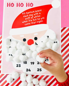 Santa Beard Countdown – Christmas Countdown Printable