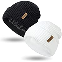 Select 2-Pack Men’s Fleece Lined Skull Cap Cuff Winter Beanie Hat only $11.39