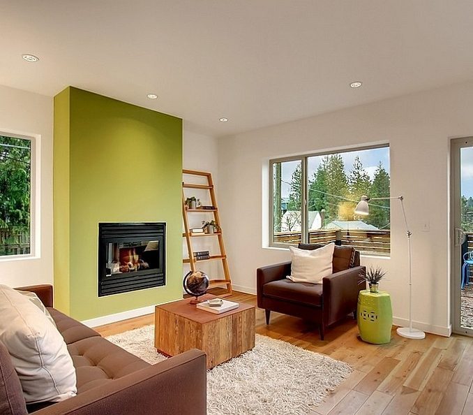 Unique Green Accent Wall