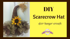 DIY SCARECROW HAT DOOR HANGER WREATH #1 by Simply Charming Wreaths (3 years ago)