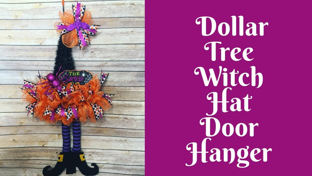 Halloween Crafts: Dollar Tree Witch Hat Door Hanger by This Southern Girl Can (2 years ago)