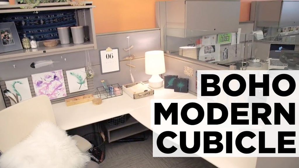 See how designer Meg Allan Cole brings a touch of the outdoors into a bare office cube