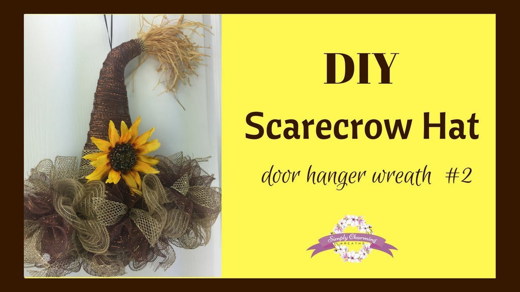 DIY SCARECROW HAT DOOR HANGER WREATH #2 by Simply Charming Wreaths (3 years ago)