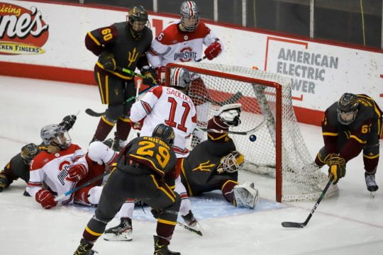 Men’s Hockey: Buckeyes ride offensive wave to 8-3 win over Sun Devil