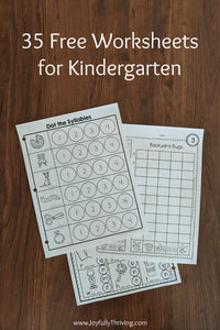 Are you looking for free Kindergarten worksheets for your Kindergartener? If so, here are 35 free worksheets for Kindergarten that you can print and use right away!