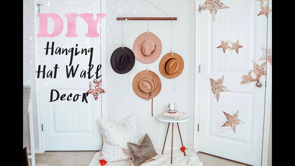 DIY Hanging Hat Decor by Chocolate Is My Vice (2 years ago)