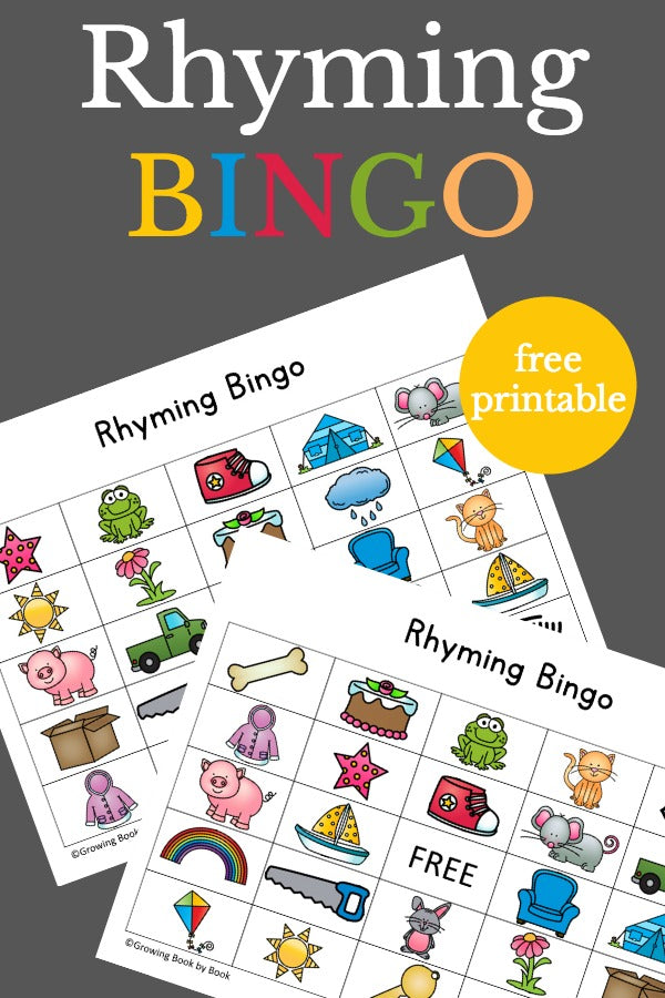 Printable Rhyming Bingo Boards