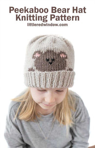 Peekaboo Bear Hat Knitting Pattern