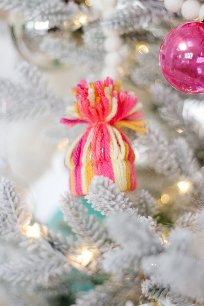 The Cutest DIY Yarn Hat Ornaments